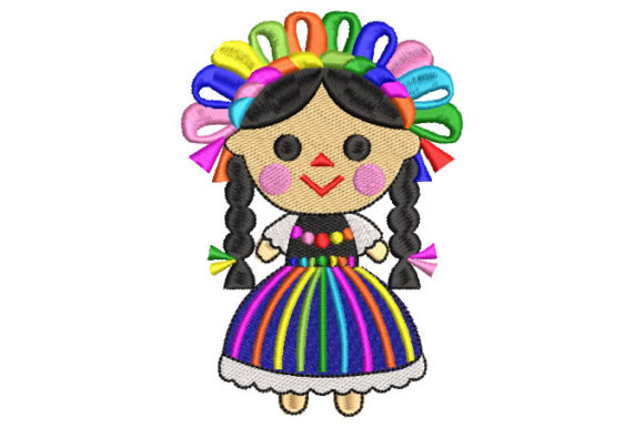 Doll with Flower Crown: A Festive Embroidery Review