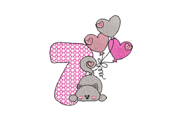 Review: Number 7 Cat Sketch for Commercial Embroidery