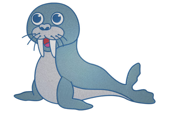 Walrus Embroidery: A Designer's Take on Marine Charm